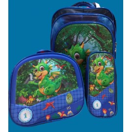 KH Mochila Primaria Escolar Niños Combo 3pz Lonchera + Lapicera