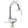 Single Cold Water Tap Basin Faucet 360 Degree Rotation 1/2in