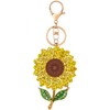 Neptniopllab Sunflower Keychain Diamond Sunflower Bag Charm Key Chain Ring
