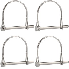 4 Pcs Extended Pto Pins, Safety Coupler Pin 1/4" x 2-3/4"(6.3mm x 70mm), Heavy Duty Shaft Locking Pin, Full Marine Grade 316 Stainless Steel