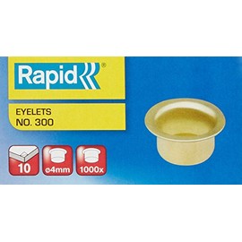 Rapid 31073008 Eyelets Number 300 4 mm Brass-Plated - Pack of 1000