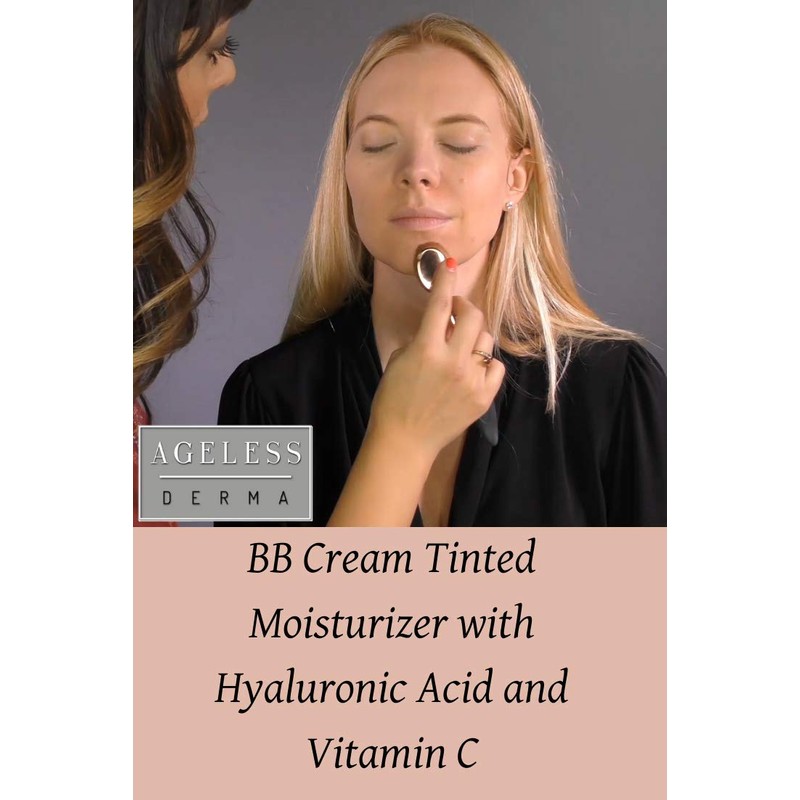 Ageless Derma BB Cream Tinted Moisturizer Foundation with Hyaluronic Acid