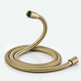 JASYA 59 Inches Shower Hose Replacement Gold 304 Stainless Steel Handheld Shower Head Hoses Flexible ＆smooth Rv Shower Hose Extra Long 5ft High Pressure Bidet Hoses Brushed Gold