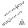 ALLCLEAN 3/16" x 5/8" Tri-Fold Rivets Assortment - 60Pcs,Silver Tri-fold