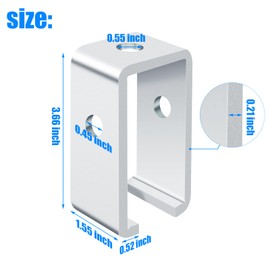 Channel Trolley Track Hanger Bracket for Unistrut Strut Channel,All 1-5/8" Strut Channel Heavy-Duty Track Intermediate Support Hanger Track Intermediate Support Hanger (10 Pcs Set)