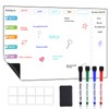 POPRUN Magnetic Family Planner Weekly Planner Magnetic Board Fridge Wipe