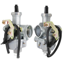 laffoonparts PZ27 Carburetor Kit for Honda XR100 XR100R CRF100F 4 Stroke CG 125CC 150CC 200CC 250CC CNC ATVs, Go Karts and Dirt Bikes w/Intake Manifold 38mm Air Filter Throttle Control Handle (Red)