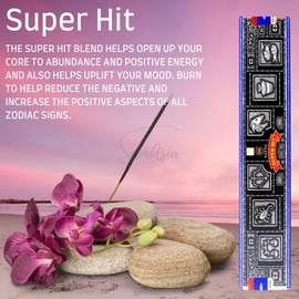 Satya Nag Champa Super Hit Incense Sticks | x12 pack | with SAMASIA incense sticks holder | Used for Suomatherapy, Spa, Yoga, Weddings, Meditation, Healing, Positivity and Relaxation