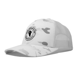 RAM ADVANTAGE Performance Patch Trucker Hat | Mesh Two Tone Snapback Cap Premium Quality Durable Comfortable Fit (Arctic Camo)