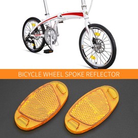MFC PRO 2PCS Warning Reflector Bicycle Strip for Rim Spoke Wheel (Amber, 2pcs)