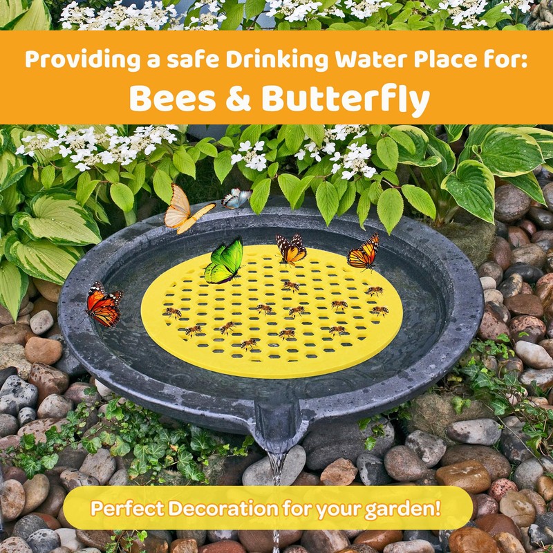 DECOHS 4 Pack Floating Bee Island- 7.87 Inch EVA Foam