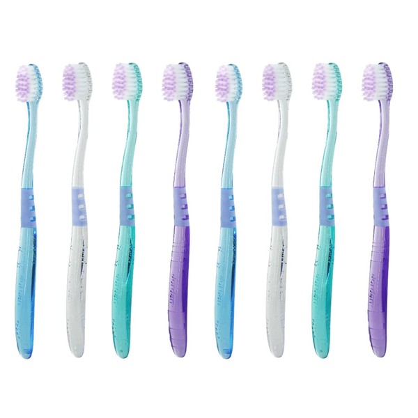 Jordan Toothbrush, Target-Sensitive, Soft, Easy to Grip, Adult Set, Bulk Purchase, Stylish, Oral Care, Portable, Travel, Colorful Jordan Toothbrush, Pack of 8
