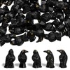 50Pcs Mini Resin Crows Black Raven Small Resin Animals for