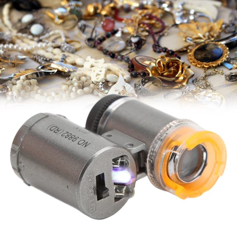 Gaeirt Portable Microscope, Clearer Imaging, Cold Warm Light Adjusted 60x