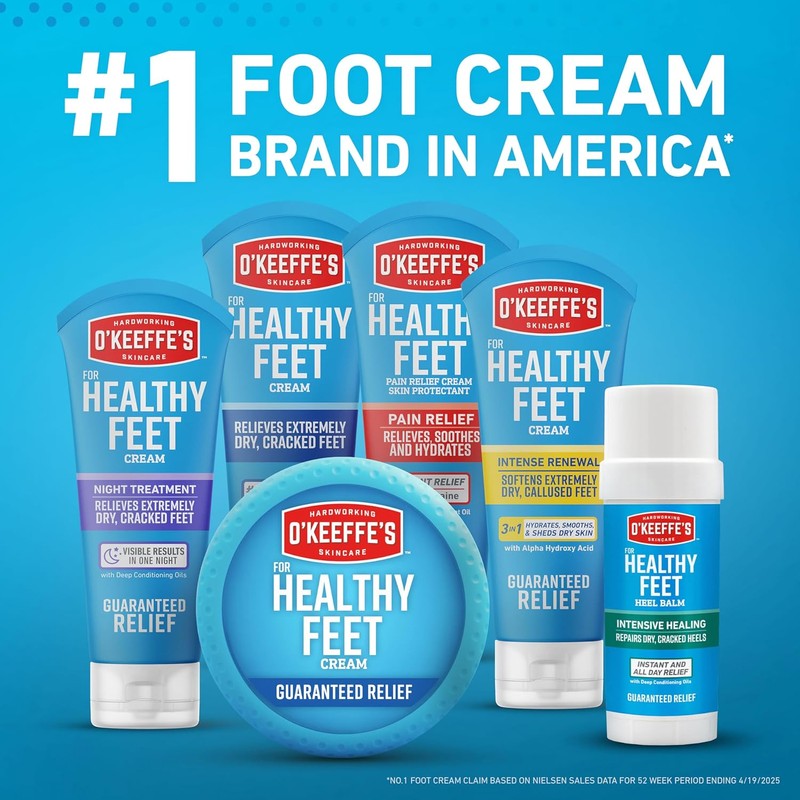 O'Keeffe's - Crema para pies Healthy Feet, tarro de 3.2