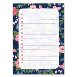6 Notepads, Blank For Free Design, For Appointments, Projects, To-Do Lists, Meetings, Shopping Lists, Notes And Much More, Notepad Set, A6, Blue pink