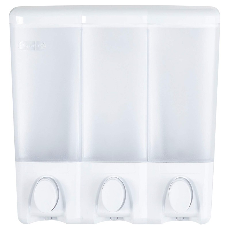 Better Living Products 72350 Clear Choice 3-Chamber Shower Dispenser, White