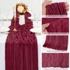 12 Pack Burgundy Cheesecloth Table Runner,10FT Gauze Boho Long Easter