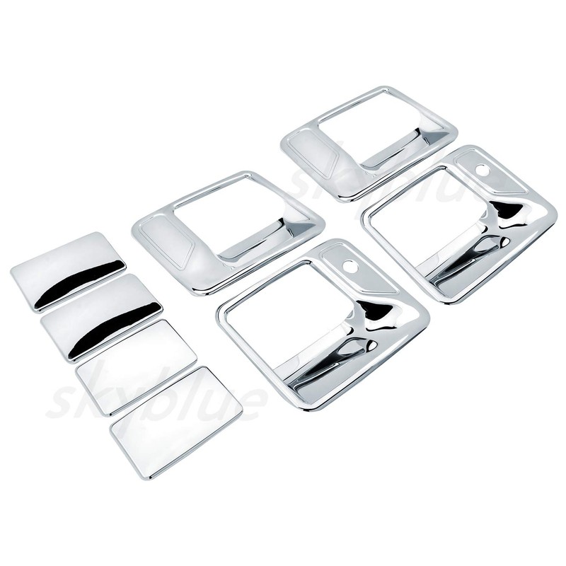 Chrome Door Handle Cover 4D W/Passenger Keyhole for 99-16 Ford