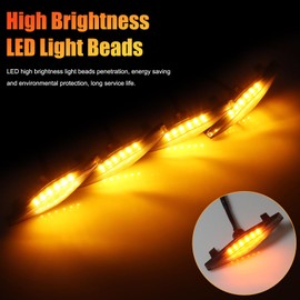 4 PCS Grill Led Lights, Amber Raptoor Grille Lights Plug Play Car Accessories for Toyota 4Runner 2014-2024 TRD Pro Grille and 2014-2019 SR5, Premium, Limited, TRD Off-Road (Black)