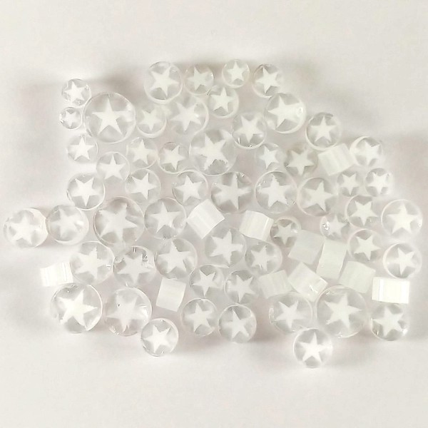 White Star Murrine 12104-96 Millefiori COE 96 Glacial Art Glass