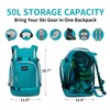 NONSAR Ski Boot Bag, 50L Snowboard Boot Travel Backpack -