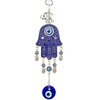 Blue Evil Eye with Hamsa Hand Protection Hanging Ornament (with