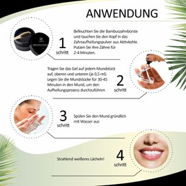 P-Beauty Cosmetic Accessories | Hochwertiges Zahnaufhellung Set weißere Zähne dank Aktivkohle Technologie - für Zuhause und unterwegs | Bio | Teeth Whitening Bleichsystem