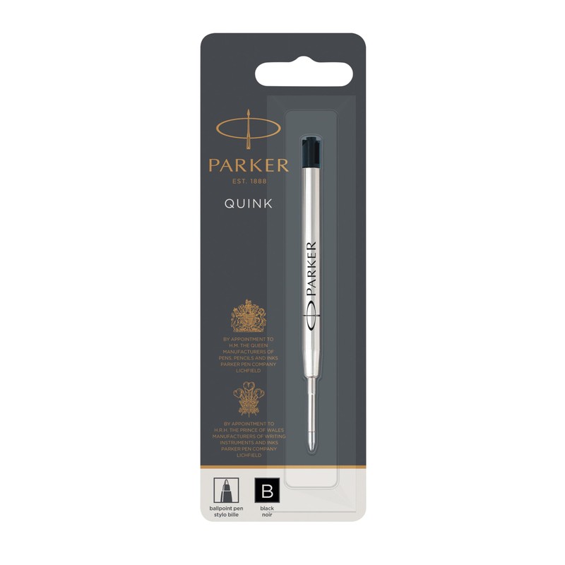 Parker 1950366 Standard Ballpoint Pen Refill, Black, 1 Piece, B,
