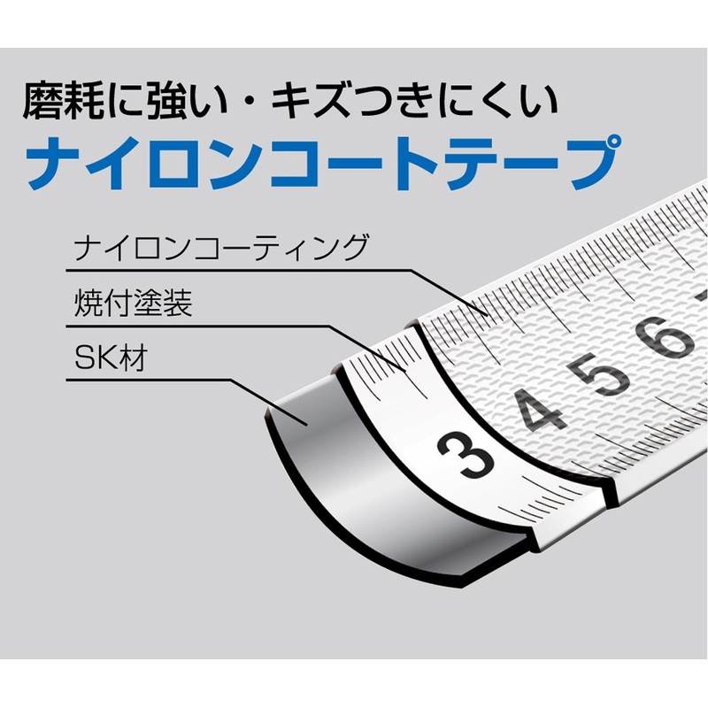 Sinwa Sokutei Major Convex Tough Gear Self Stop Measuring Tape