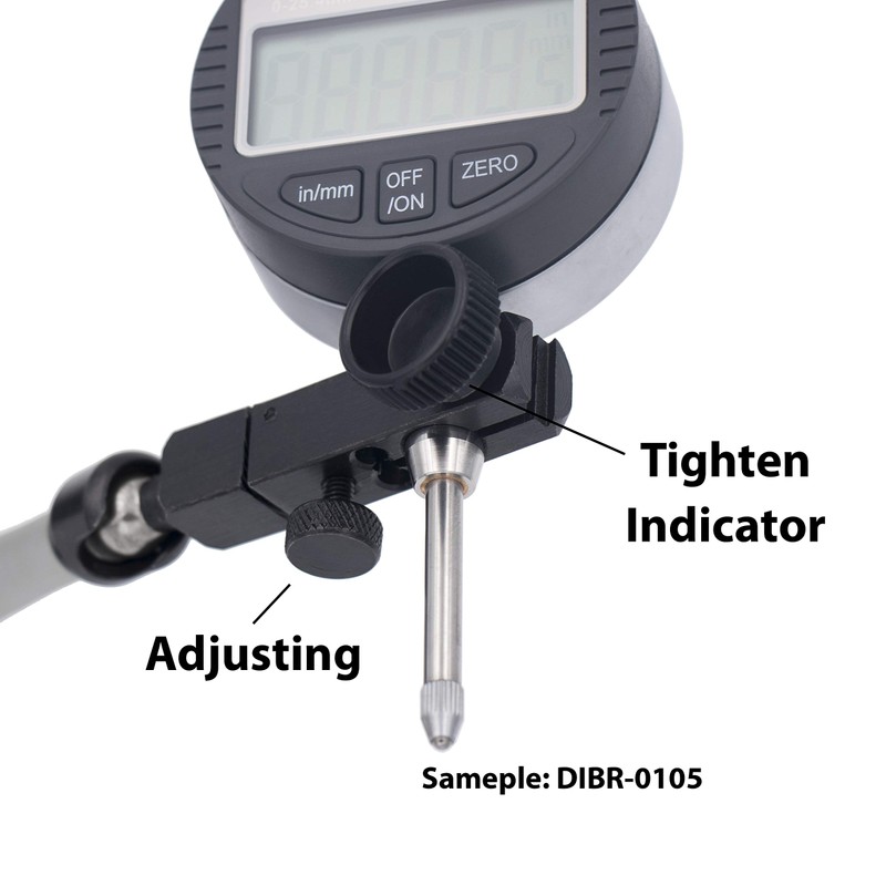 Clockwise Tools Digital Indicator with Magnetic Base Holder Stand, DIBR-0105