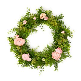 CREAFLOR HOME Table Wreath Door Wreath 32 cm with Artificial Ranuncles Pink