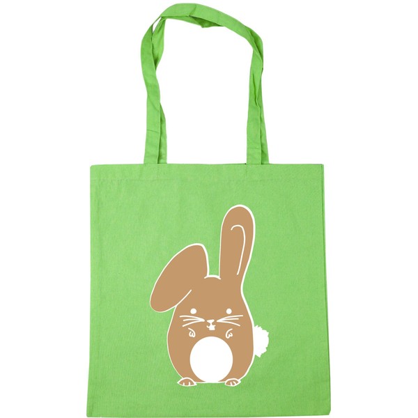 Hippowarehouse Beige Bunny rabbit Tote Shopping Gym Beach Bag 42cm