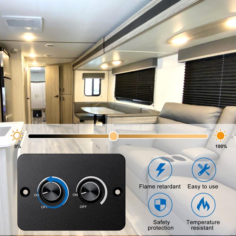 DC 12V Dimmer Switch 5A 3 Wires PWM LED Dimmer