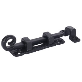 Skandh Antique Iron Tower Bolt Slide Latch Lock Barrel Bolt Locks for Doors Security Latches for Cabinets, Windows, Gate Door Bolts Heavy Duty (Black Powder Coated)