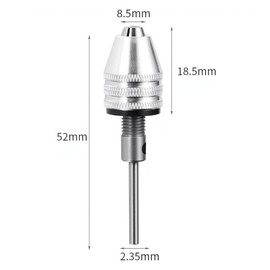 Driak Keyless Drill Chuck Collet Conversion Adapter 2.35mm Shaft Capacity 0-1/8"