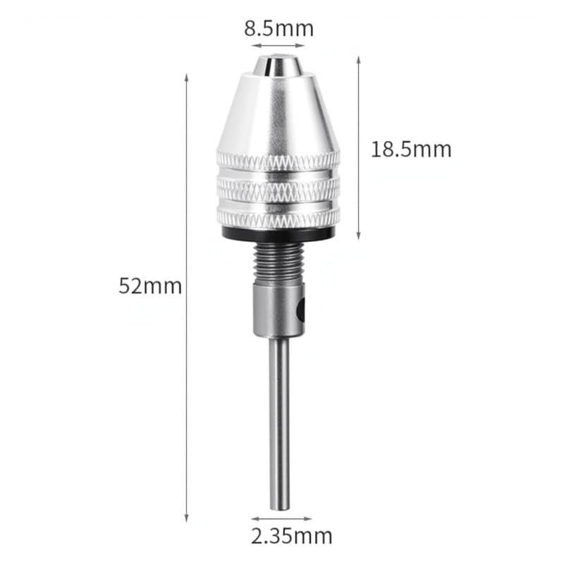 Driak Keyless Drill Chuck Collet Conversion Adapter 2.35mm Shaft Capacity