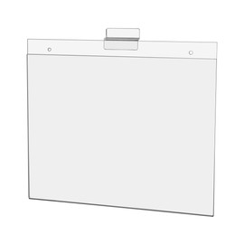 Marketing Holders Slatwall Sign Holder 11" x 8.5" Literature Display Frame Set of 10 Clear Acrylic
