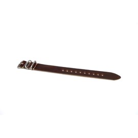 Da Luca 1 Piece Military Watch Strap - Brown Chromexcel (Matte Buckle) : 20mm