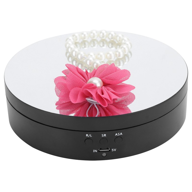 3 Speeds Electric Rotating Display Stand 360 Degree Turntable Jewelry