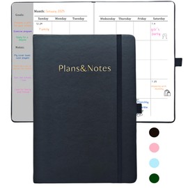 YOJO 2025 planner, Daily Weekly and Monthly Planner 2025, 53 weekly to do list planner with goal & habit tracker journal, Undated Planner, A5 weekly planner for work school academic (Black)