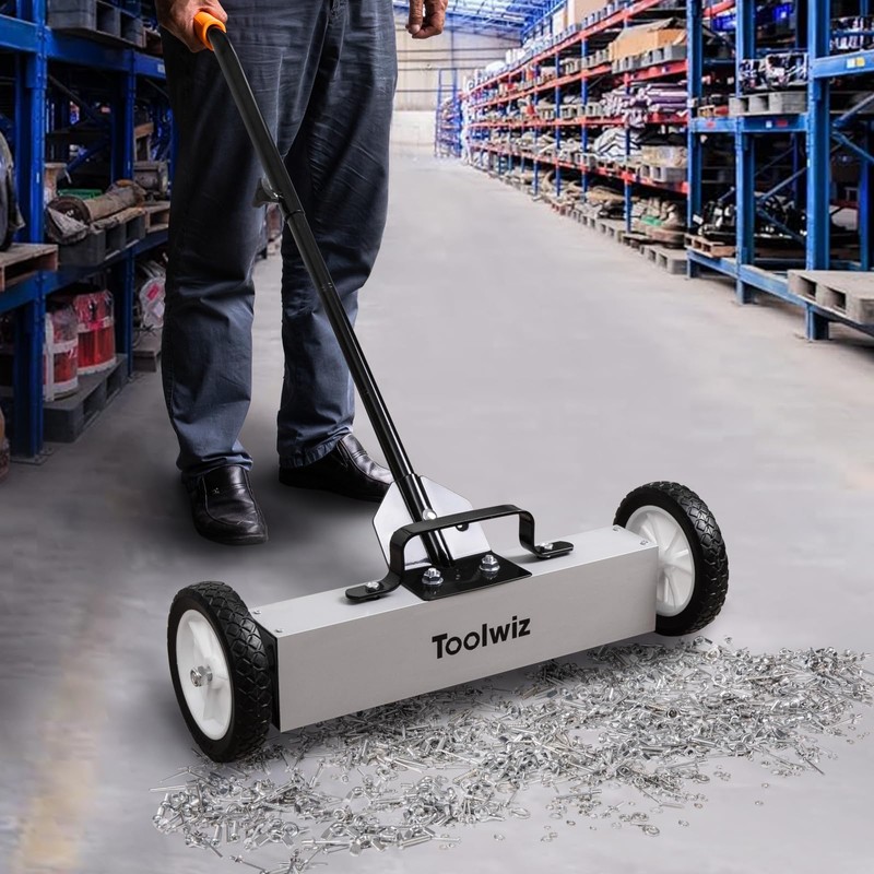 Toolwiz 18 Inches 26 Lbs Magnetic Sweeper Magnetic Pickup Tool