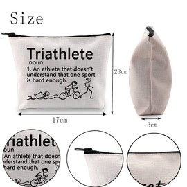 POFULL Triathlon Lovers Gift Triathlete Definition Cosmetic Bag (Triathlete Cosmetic Bag)