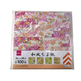 Daiso Origami 100 Sheets Chiyogami 4 Types of Patterns (15cmx15cm) Pio Big Bazar