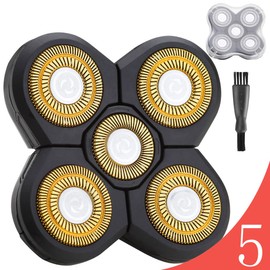 Upgraded 5-Blade Shaver Replacement Heads - Electric Razor Shaver Heads