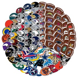 Alivdos 105 pcs Sports Stickers Pack,Football Stickers,35 Rugby&35 Football&35 Helmet,Waterproof Self-Adhesive Decals.