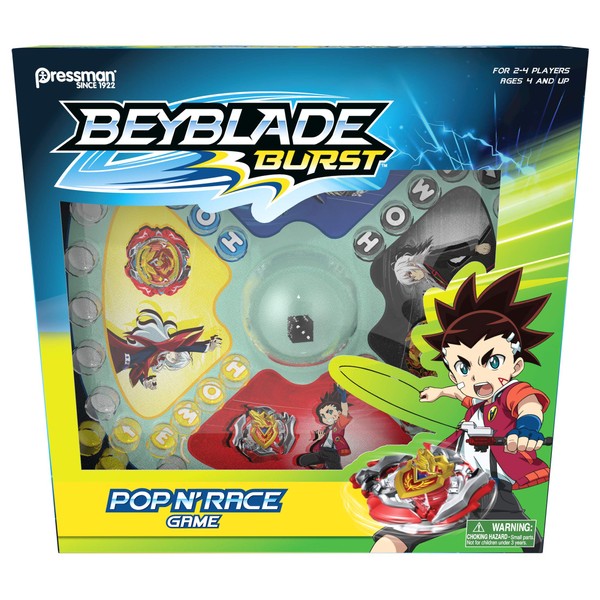 Beyblade Burst Pop 'N' Race - Race to The Finish with Classic Gameplay and Self-Contained Die Popper by Pressman