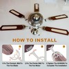 PATIKIL Ceiling Fan Blades Arms Replacement, 5 Pcs 52" Fan
