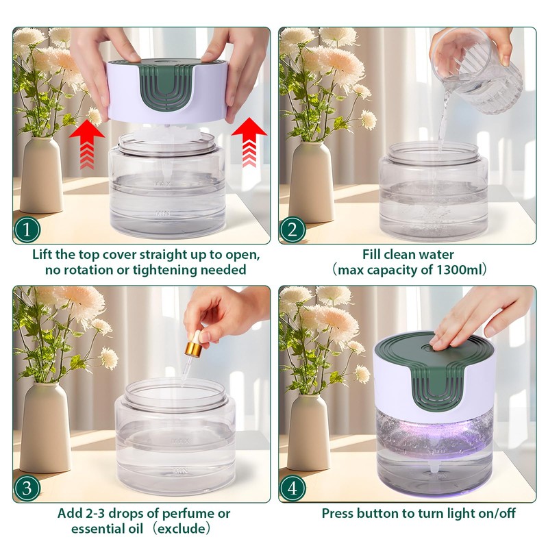 Oxyvana Water Air Purifiers for Home, Quiet Variable Speed Water