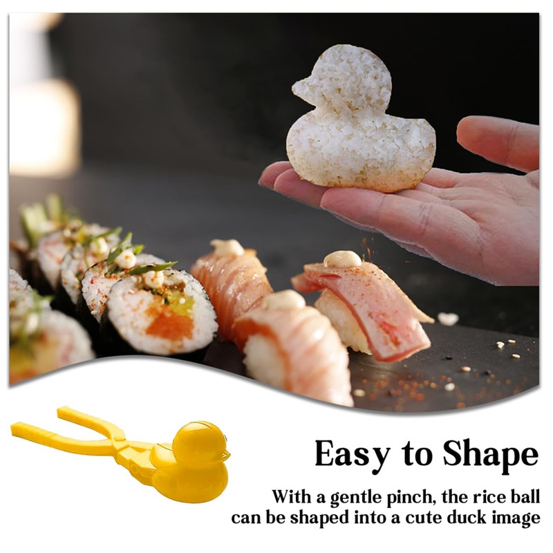 2 Pcs Duck Rice Molds for Sushi Making - Animal